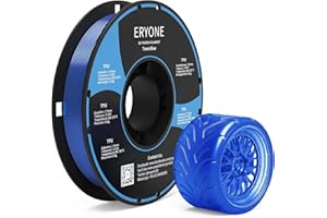ERYONE TPU Filament 1.75mm, 3D Drucker Filament TPU 0.5kg 1 Spool, -0.05mm,95A, Blu Transparent