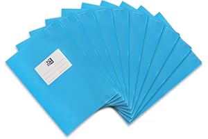 ELBA Oxford okładka na zeszyty A5, łyk, z etykietą do opisania, jasnoniebieska, 10 sztuk