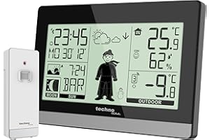 TECHNO LINE Technoline WS9612 - Stazione meteo moderna, colore: Nero