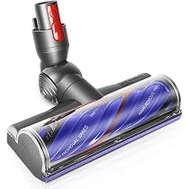 Testina Spazzola Motorizzata Con LED Per Aspirapolvere Senza Fili - Compatibile Con INSE N6, Spazzola A Rullo Per Pavimenti Duri E Tappeti (Setole Rosse E Blu)