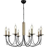 Lucea Dofa 8-Piece Vintage Black Chandelier 8 X E14