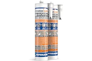 Stormdry® XR-Malta Pronta (2 x 310ml) - Malta pronta all'uso, flessibile, miscela senza cemento. Adatta per la riparazione di mattoni, pietra, calcestruzzo e muratura. Sabbia Grigia.