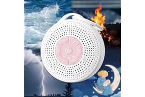 ‎JUSLACO White Noise Machine Babys, 21 Beruhigende White Noise Machine, 2000amh Akku mit Langer Lebensdauer, Weißes Rauschgerät Baby mit Timerfunktion, Einschlafhilfe für Erwachsene (Rosa)