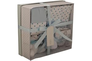 BEE BO Newborn Baby 7 pcs Gift Set 0 - 3 Months. Available in Blue or Pink (Blue STARS)