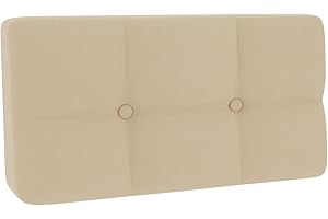 Gutekissen® Palettenkissen Gesteppte Kissen mit Knöpfen, Palettenauflagen Sitzkissen Rückenlehne Gesteppt PFG (Eckkissen 60x40, Creme)