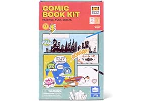 Tiger Tribe Comic Book Drawing Kit & Colouring Set