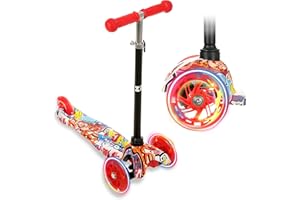 ‎ZIZITO ZIZITO Timo 2 Kinderroller - Leichter Cityroller mit Leuchtenden LED Rädern & Faltbar, Ideal als Kinderscooter & Tretroller für Kinder ab 3 Jahre, Belastbar bis 50 kg