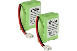 vhbw 2X Batteries Compatible avec Sagem D10T, D15T téléphone Fixe sans Fil (320mAh, 3,6V, NiMH)