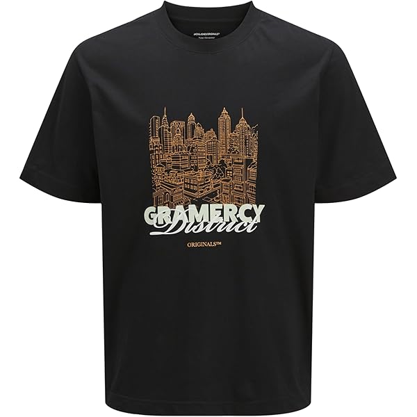 JACK & JONES Jorbushwick Blur Tee SS Crew Neck T-Shirt For Men