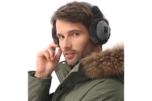 Aroma Season Heated Earmuffs, Electric Ear Warmer for Winter, Cordless, 2 Heat Levels, Walking, Cycling, Gifts for Men and Women, Family