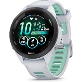 Garmin Forerunner 265S GPS Running Smartwatch, AMOLED Touchscreen, Optimized Metrics, Training Plans, Pay, Music, 15-Day Runt
