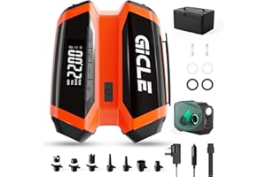 GICLE 22PSI SUP Pump Rechargeable, Electric Paddleboard Pump, Fast Inflation & Deflation, Removable Multifunctional Battery, Support DC 12V Input Work