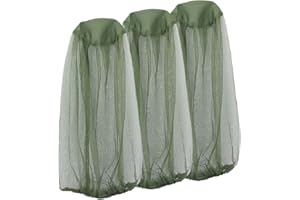 GOLRISEN 3 Pz Cappello con Zanzariera Cappello Anti-Zanzare Insetti Cappello da Apicoltore con Velo Zanzariera Testa in Rete Rete per la Testa Anti Insetti per Uomo Donna Campeggio Escursionismo Pesca