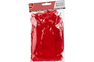 ARTEMIO Artémio - Plumas Decorativas (Bolsa de 3 g, de 8 a 12 cm), Color Rojo