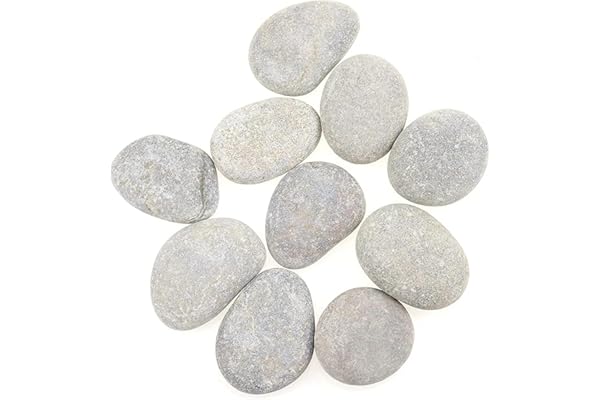 LongZYU Pierres De Galets 10 Pièces Galets Peinture DIY Naturelles 3-5 cm Galets De Plage de Haute Qualité pour Pots Peinture Colorée Aquariums Maison Jardin Décoration