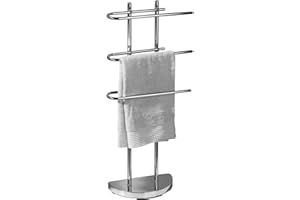 Taylor & Brown Towel Rails Towel Holder Free Standing 3 Arm Chrome Towel Stand Towel Drying Rack Towel Rack Towel Holder Stands H94 x W40.5 x D18cm