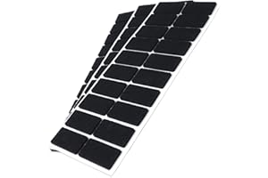 Adsamm® / 60 x Patins en Feutre/Noirs / 20x40 mm/rectangulaire/épaisseur 3,5 mm/Patins glisseurs Auto-adhésifs de qualité optimale