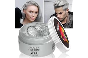 MQUPIN Temporary Hair Dye Wash In Wash Out Hair Colour Wax, Coloured Hair Wax Kids Instant Styling, Natural Hair Colour Pomade Washable Easily for Men, Women, Party, Cosplay, Halloween, Christmas