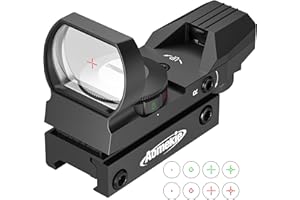 AOMEKIE Viseur Point Rouge Vert HD avec Luminosité Réglables Airsoft Red Dot Sight Étanche pour Picatinny