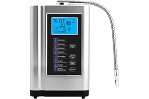 AlkaDrops Water Ionizer, Purifier Machine PH 3.5-10.5, Up to -500mV ORP, 6000L Filter, 7 Settings, Auto-Clean, Intelligent Voice (Silver)