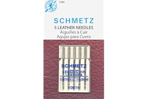 SCHMETZ Euro-Notions Leather Machine Needles-Size 16/100 5/Pkg, Other, Multicoloured, 2.25 x 8.85 x 11.39 cm