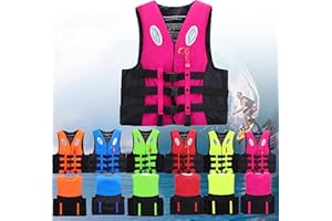 JIcloun Giubbotto di Salvataggio per Adulti/Bambini, Gilet da Nuoto in Neoprene Giubbotto Salvagente per Kayak, Sport Acquatici, Canottaggio, Paddleboarding