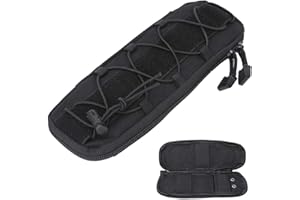 XINMYD Bolso de la Cubierta del Cuchillo, Bolso de la Cubierta de la protección del Cuchillo del ejército de Supervivencia multifunción táctico al Aire Libre portátil de Nylon(Negro Grande)