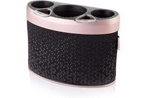 Minky Homecare Neoprene Styling Dock, Hair Tool Organizer for Bathroom Countertop/Dresser, Rose Gold/Black