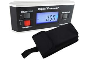 TEKCOPLUS Portatile digitale goniometro Angle Finder livello inclinometro magnetico 0~360 gradi per base LCD retroilluminazione magnete incorporato della V-scanalatura in legno metallo