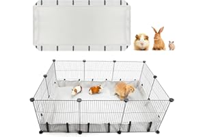 Mfsdai Tapis Cage Cochon d'Inde imperméable en Tissu Oxford Pipi lavables pour Cage(Cage Non Incluse),Coussinets Pipi lavables pour Lapin et Hamster M