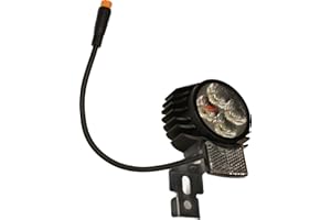 RiuScooter Faro LED para Patinete Eléctrico, 30-72V, 3 Pines, con Timbre, Compatible con Smartgyro