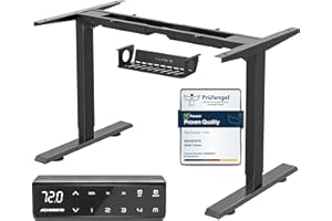MAIDeSITe Adjustable Height Standing Desk Frame Two-Stage Desk Stand Sit-stand Table Workstation Ergonomic Workplace with Memory Smart Pannel (2 Stage|Dual Motor, Black) T2 Pro