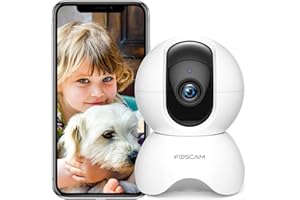 Assark Indoor Camera 2.5K Security Camera, Pet Camera WiFi Home Camera, 360°Baby Monitor with Pan Tilt, 2-Way Audio, 6X Digital Zoom, Night Vision, AI Human Detection, Cloud & SD Card Storage (White-)