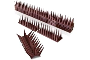 WONWOOD_DIRECT Kolce odstraszające gołębie na balkon, 2,58 m, 6 sztuk, odstraszacz gołębi, ochrona przed ptakami, ochrona przed ptakami, do ogrodzenia, ogrodu, balustrady balkonowej, dachu (brązowy)