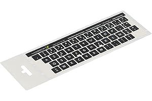Lacerto® 14x14 mm - Autocollants français AZERTY - pour claviers PC et Ordinateur Portable - avec stratifié Mat résistant aux Rayures | French Keyboard Stickers | Couleur : Noir