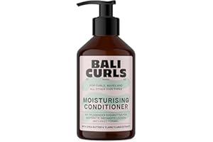 BALI CURLS BY HANK GE Bali Curls Moisturising Conditioner – nawilżająca odżywka z masłem shea, olejem kokosowym i ekstraktem ylang-ylang do pielęgnacji naturalnych loków – wegańska odżywka do włosów suchych – 250 ml