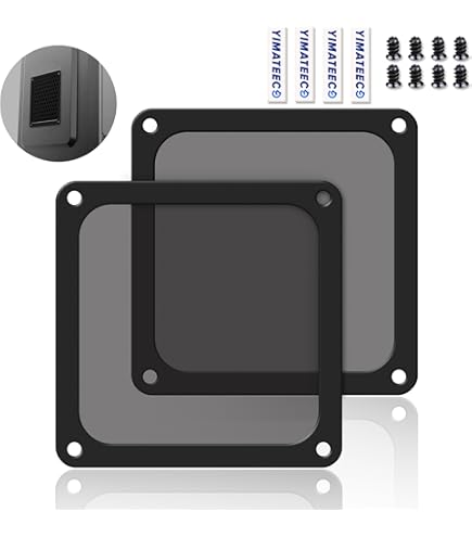 Filtri Antipolvere PC 140mm Magnetici - 10 Pezzi, Maglia 80 Mesh, Per Alimentatori E Router (Nero) - Foto 9