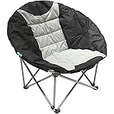 Homecall Klappbarer Camping-Mondsessel, XXL - (Schwarz/Creme-Weiß)