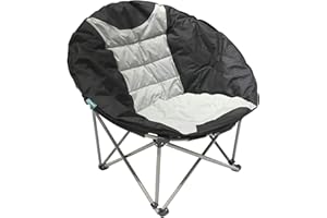 Homecall Poltrona pieghevole da campeggio taglia xxl colore nero/crema