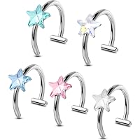 Anello Finto Per Labbro 10 Mm, Acciaio Inox, Clip-on Regolabile, Senza Piercing, Per Uomo E Donna, Look Vampiro O Cosplay