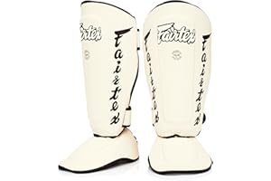 Fairtex Muay Thai SP7 Protège-Tibia avec Protection de Pied Amovible, pour Boxe et Arts Martiaux Mixtes