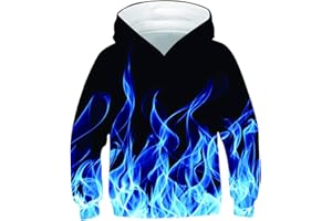 kids4ever Sweat à Capuche Unisexe pour Enfant avec imprimé Amusant 3D - Pull à Manches Longues pour garçons et Filles - avec Poche - Âge : 6-16 Ans