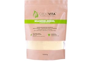 Farine d'amandes MeaVita, naturelle, blanchie, 1 paquet (1 x 1000g) en sachet