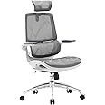 SIHOO M59AS-M301 Ergonomic Office Chair, Upgrade the large cushions,Breathable Mesh Desk Chair with Dual Back Design, Swivel Task Chair, Adjustable Height Gaming Chair(Grey)