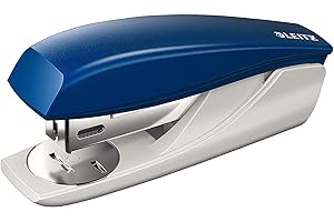 Leitz Petite Agrafeuse de Bureau, Capacité 25 Feuilles, Bleu, Boîtier Ergonomique, Agrafes Incluses, Gamme NeXXt, 55010035