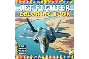 Military Jet Fighter Plane Coloring Book for Kids Adults Boys Girls 50 Pages Single Sided Plane Coloring Book Fighter Jet Airplane Coloring Book Gift ... Day Gift Aviation Aircraft Coloring Book