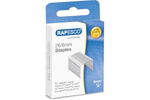 ‎RAPESCO Rapesco S2662MA3 Typ 26/6 mm (No.56) Verzinkte Heftklammern, 2000 Stück