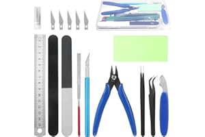 Fippy 11 Stück Modellbau Werkzeug Set, Gundam Modeler Grundwerkzeuge Hobby-Werkzeugsatz für Gundam Auto Modellbau Reparieren und Befestigen