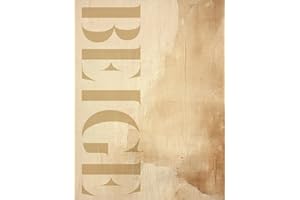 Beige Neutral: Oversized Decorative Coffee Table Book, Modern and Minimalist Earthy Tones, Living Room Tray Styling, Beautiful Aesthetic Home Decor Accent