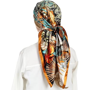 Écharpe Carrée CHAKAE En Soie Synthétique Pour Femme - 70x70 Cm, Bandana Ou Foulard Printemps/automne - 6